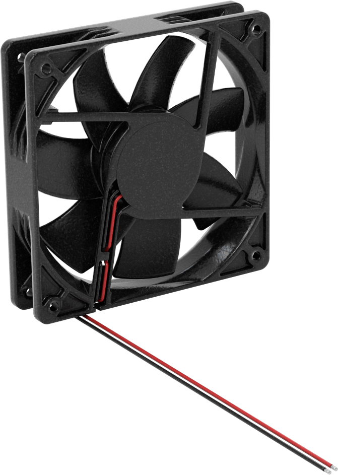 Yıkama DC Ekipmanı-Soğutma Fanı, Yüksek Basınç, 12V DC, 120 mm Yükseklik x 120 mm Genişlik x 25 mm Derinlik