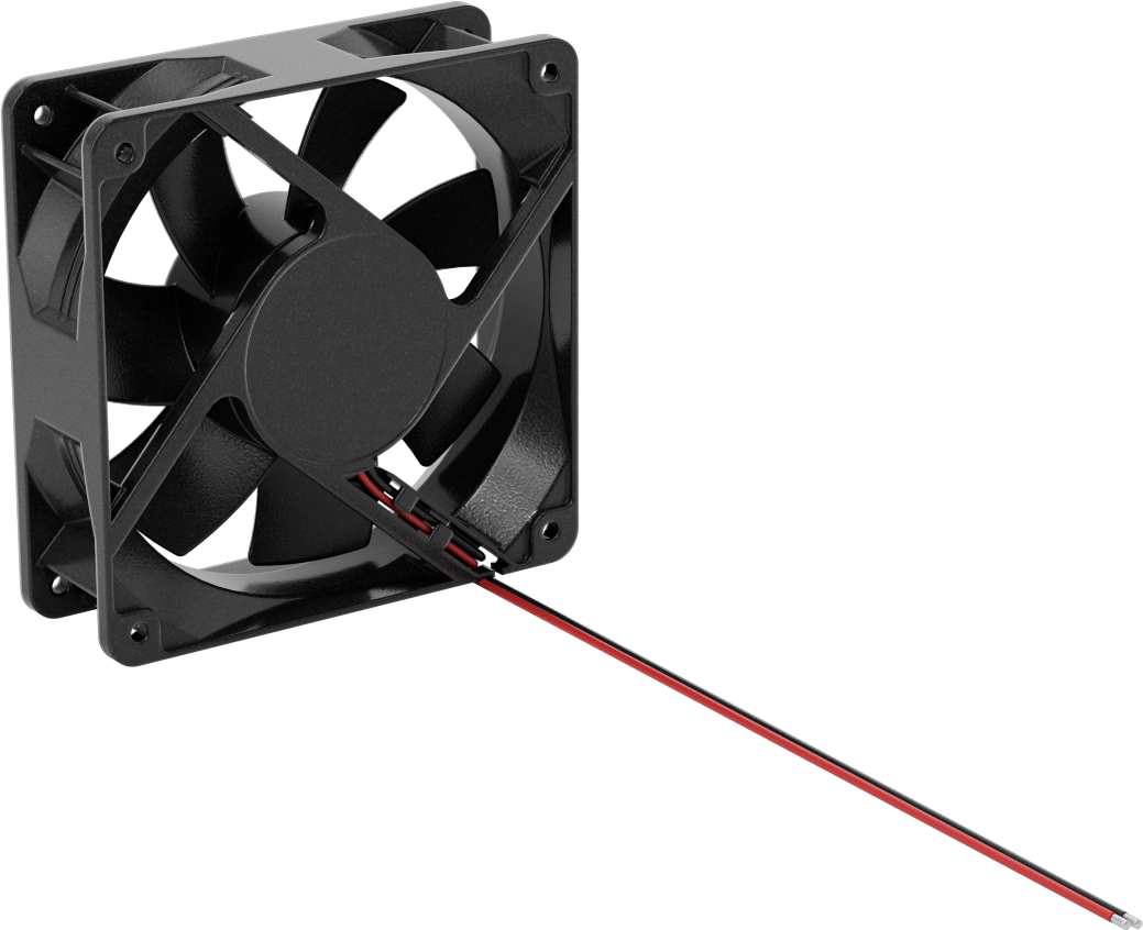 Yıkama DC Ekipmanı-Soğutma Fanı, Yüksek Basınç, 12V DC, 120 mm Yükseklik x 120 mm Genişlik x 38 mm Derinlik