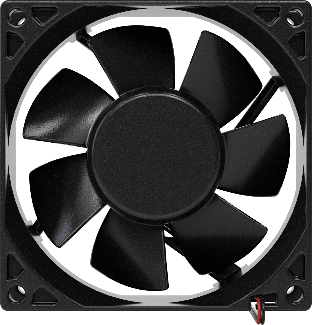 Yıkama DC Ekipmanı-Soğutma Fanı, Yüksek Basınç, 24V DC, 80 mm Yükseklik x 80 mm Genişlik x 25 mm Derinlik