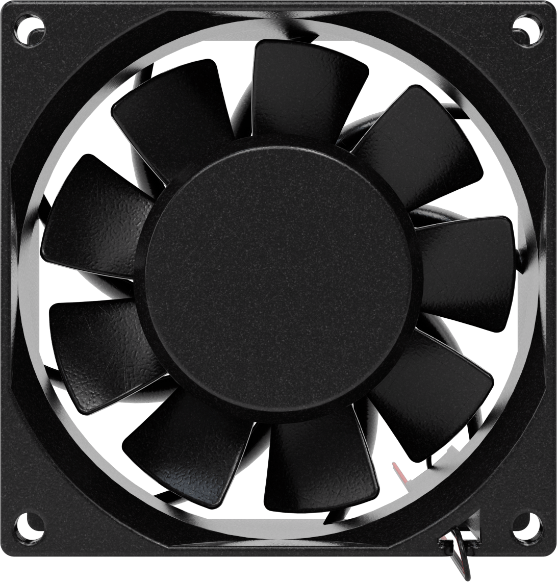 Yıkama DC Ekipmanı-Soğutma Fanı, Yüksek Basınç, 24V DC, 80 mm Yükseklik x 80 mm Genişlik x 38 mm Derinlik