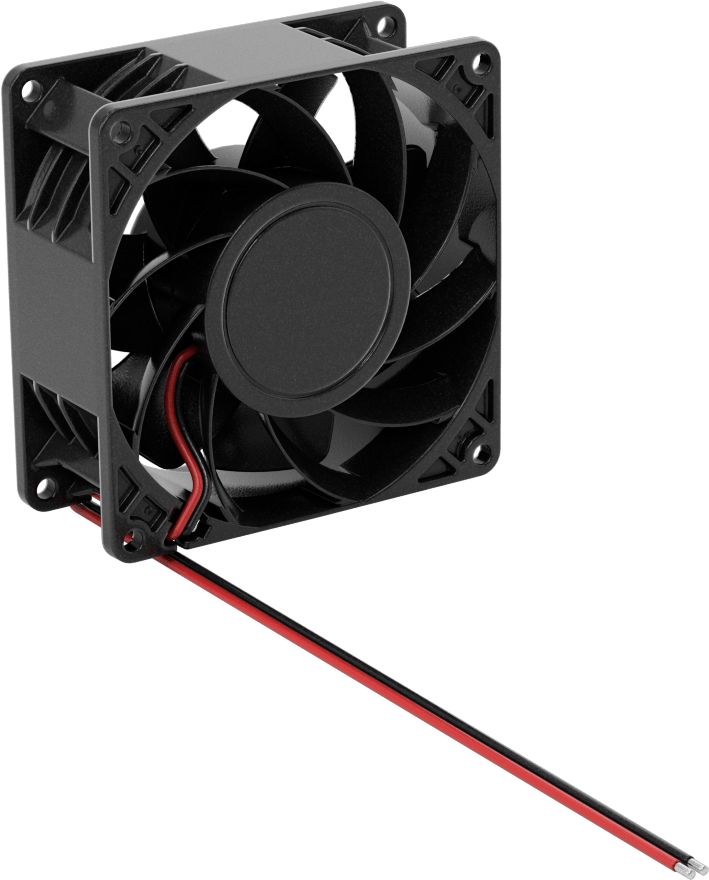 Yıkama DC Ekipmanı-Soğutma Fanı, Yüksek Basınç, 24V DC, 92 mm Yükseklik x 92 mm Genişlik x 38 mm Derinlik