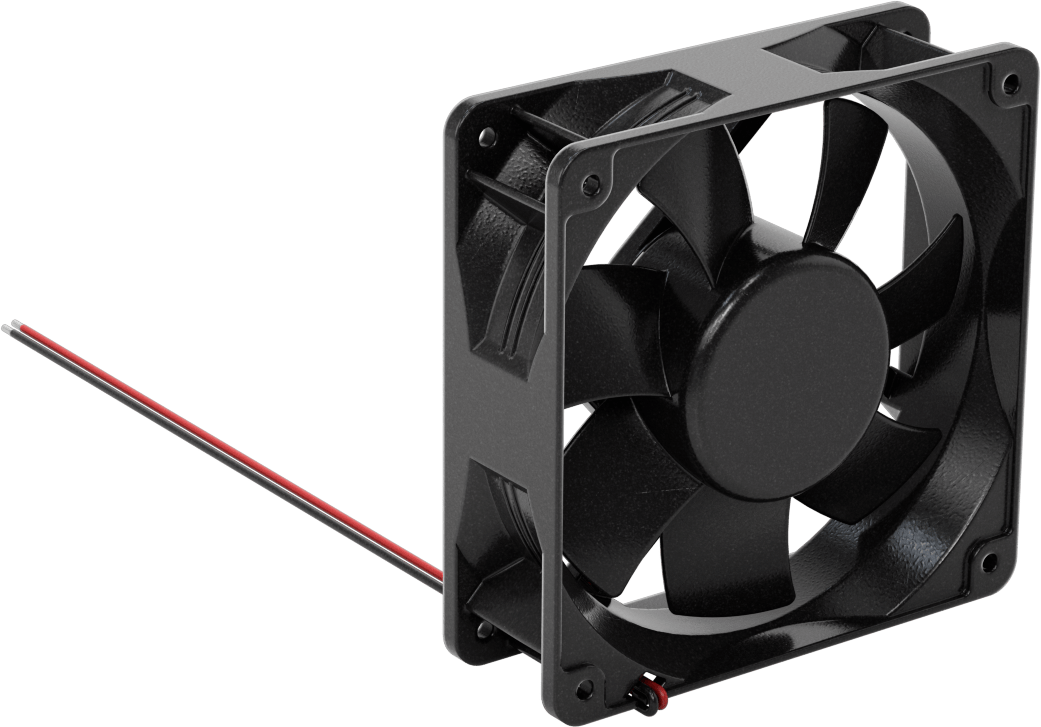 Yıkama DC Ekipmanı-Soğutma Fanı, Yüksek Basınç, 24V DC, 120 mm Yükseklik x 120 mm Genişlik x 38 mm Derinlik