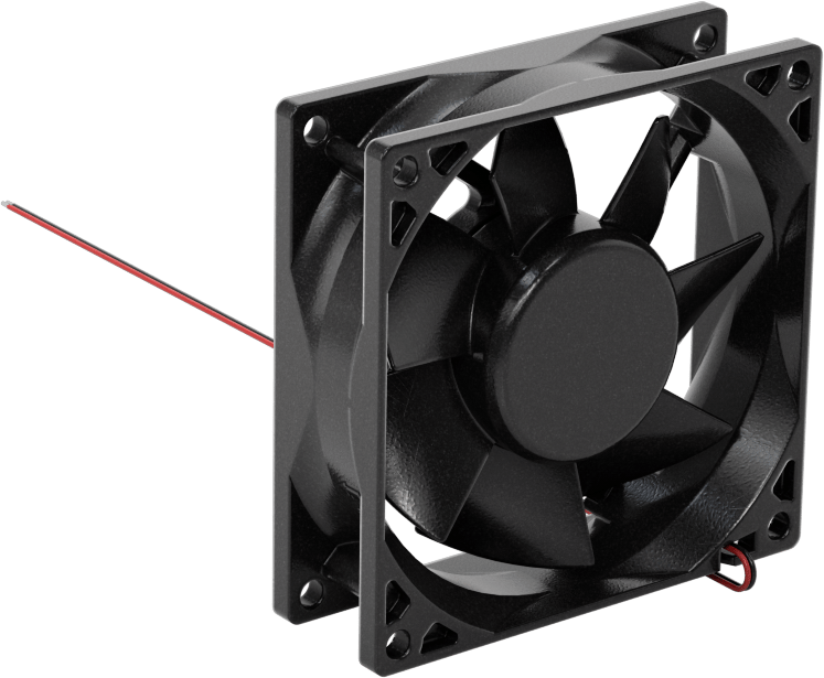 Yıkama DC Ekipmanı-Soğutma Fanı, Yüksek Basınç, 48V DC, 80 mm Yükseklik x 80 mm Genişlik x 25 mm Derinlik
