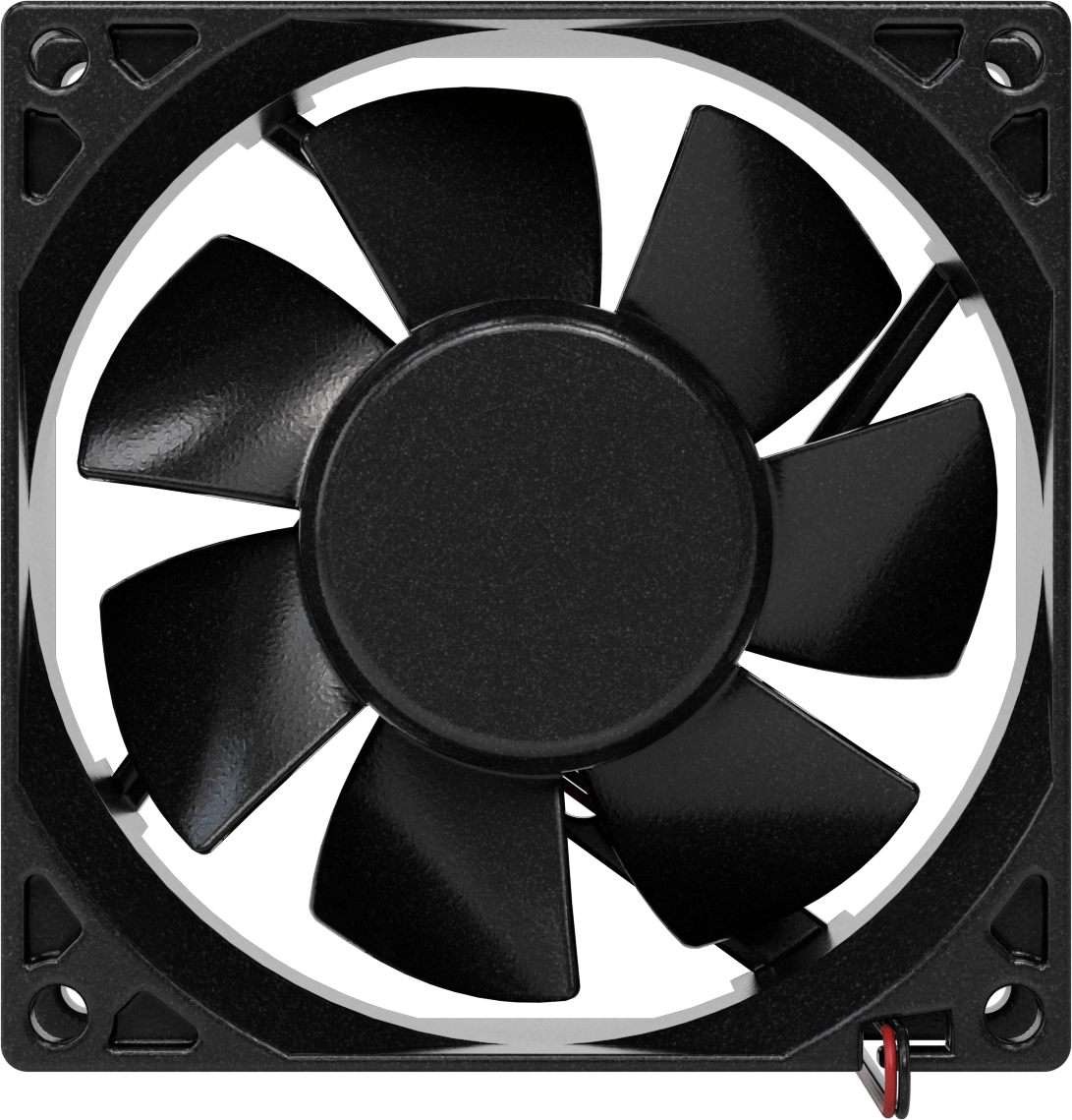 Yıkama DC Ekipmanı-Soğutma Fanı, Yüksek Basınç, 48V DC, 80 mm Yükseklik x 80 mm Genişlik x 25 mm Derinlik