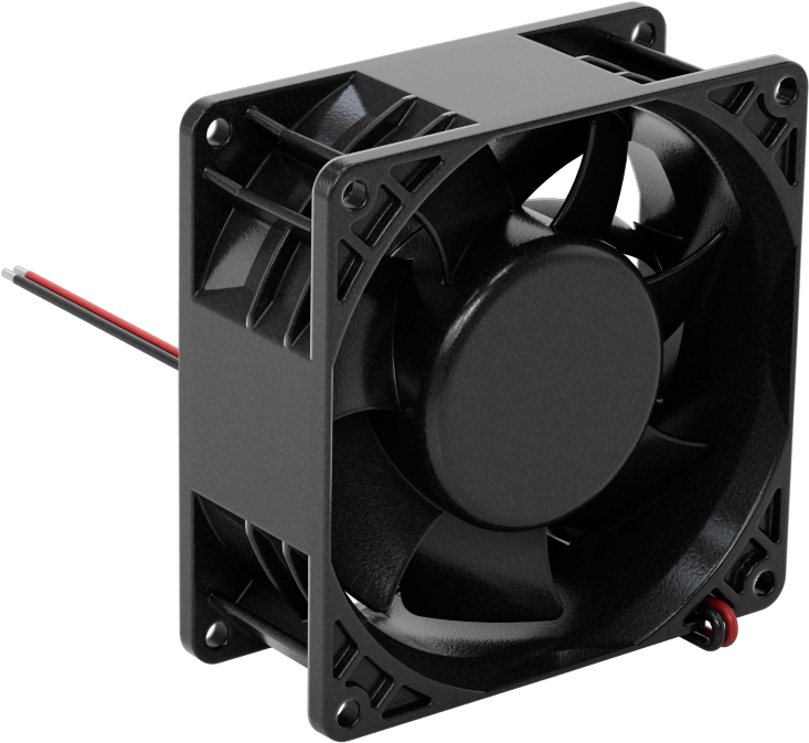 Yıkama DC Ekipmanı-Soğutma Fanı, Yüksek Basınç, 48V DC, 92 mm Yükseklik x 92 mm Genişlik x 38 mm Derinlik
