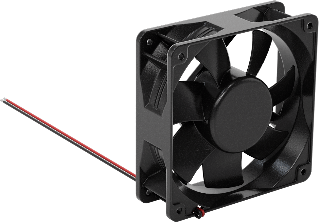 Yıkama DC Ekipmanı-Soğutma Fanı, Yüksek Basınç, 48V DC, 120 mm Yükseklik x 120 mm Genişlik x 38 mm Derinlik