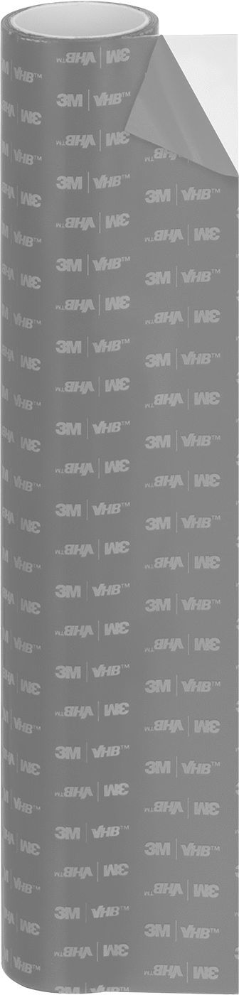 Optik Olarak Şeffaf Köpük Montaj Bandı, 3M VHB 4905, 12" Genişlik, 3 Fit Uzunluk