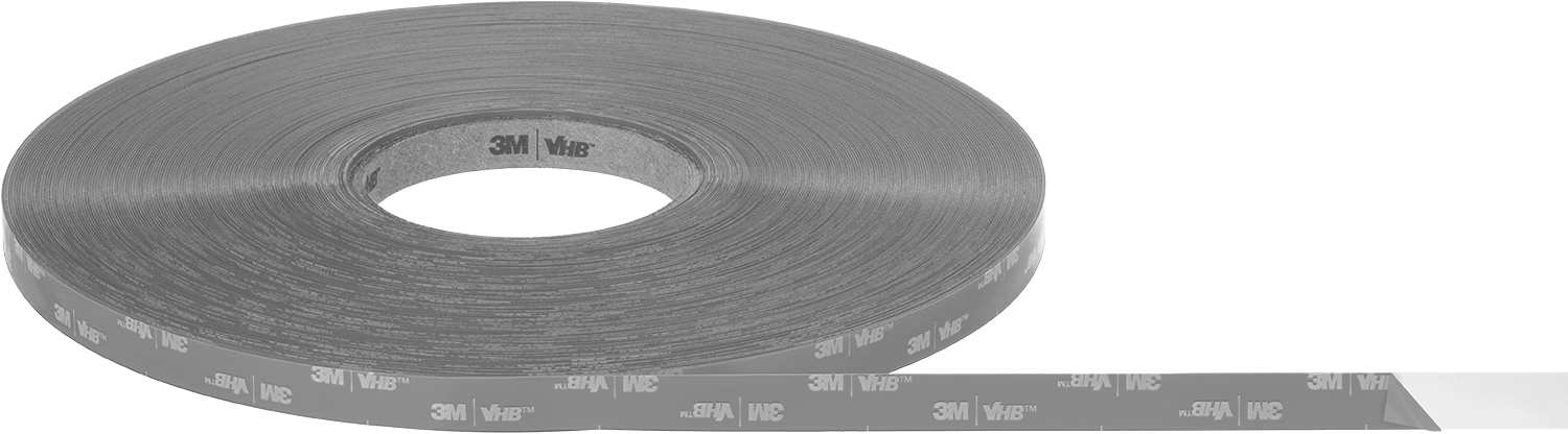 Optik Olarak Şeffaf Köpük Montaj Bandı, 3M VHB 4905, 1/2" Genişlik, 216 Fit Uzunluk