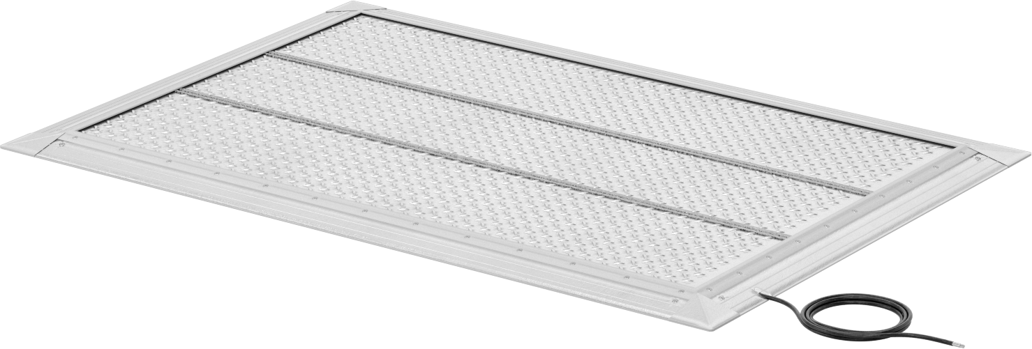 Güvenlik Anahtarı Paspası, Elmas Desenli, 30“ Genişlik x 48” Uzunluk x 7/8" Kalınlık