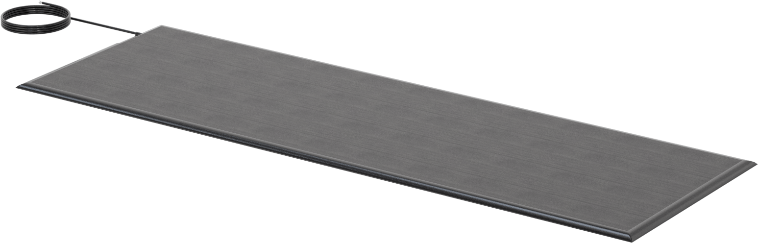 Güvenlik Anahtarı Paspası, 24“ Genişlik x 72” Uzunluk x 1/2" Kalınlık, Siyah