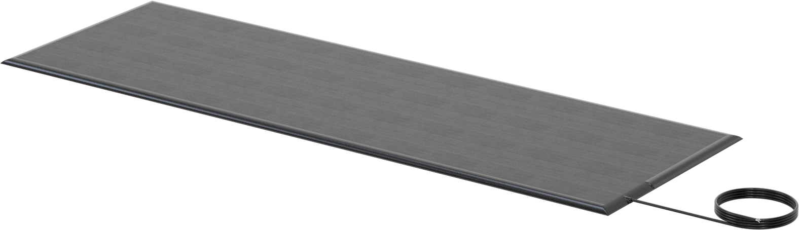 Güvenlik Anahtarı Paspası, 24“ Genişlik x 72” Uzunluk x 1/2" Kalınlık, Siyah
