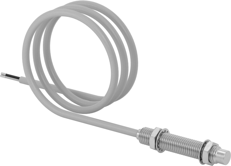 DC Metal Nesne Yakınlık Anahtarı, Paslanmaz Çelik, Tel Uçlu Çıkıntılı, 8 mm Çap, PNP, 1 Kapalı