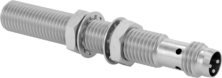 DC Metal Nesne Yakınlık Anahtarı, Paslanmaz Çelik, 3 Kutuplu Nano Fiş ile Çıkıntı, 8 mm Çap, PNP, 1 Kapalı