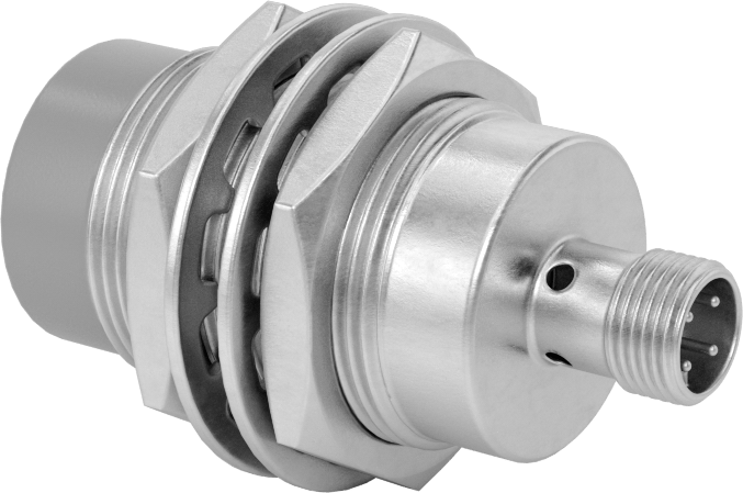 DC Metal Nesne Yakınlık Anahtarı, Pirinç, 4 Kutuplu Fişli Çıkıntılı, 30 mm Çap, NPN, 1 Kapalı