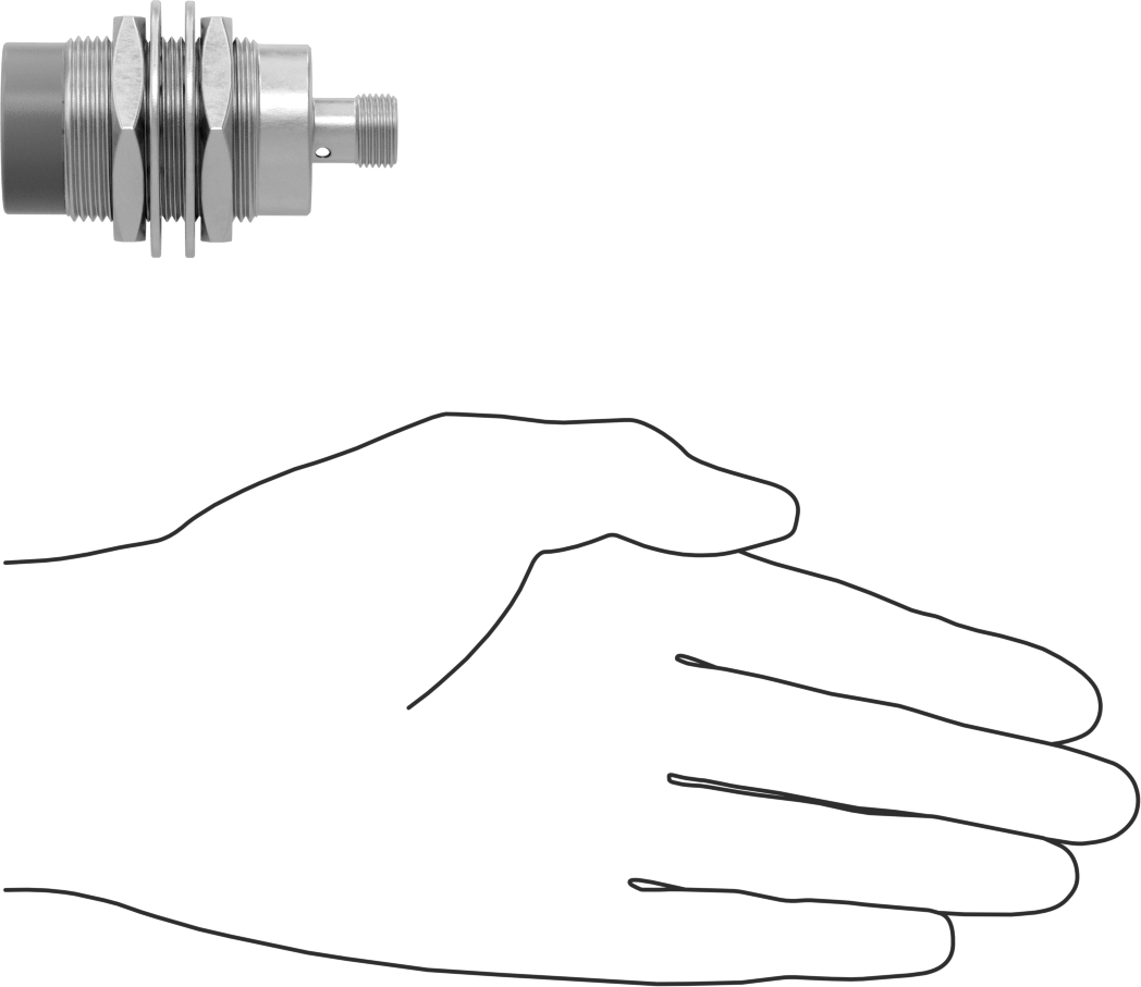 DC Metal Nesne Yakınlık Anahtarı, Pirinç, 4 Kutuplu Fişli Çıkıntılı, 30 mm Çap, PNP, 1 Kapalı