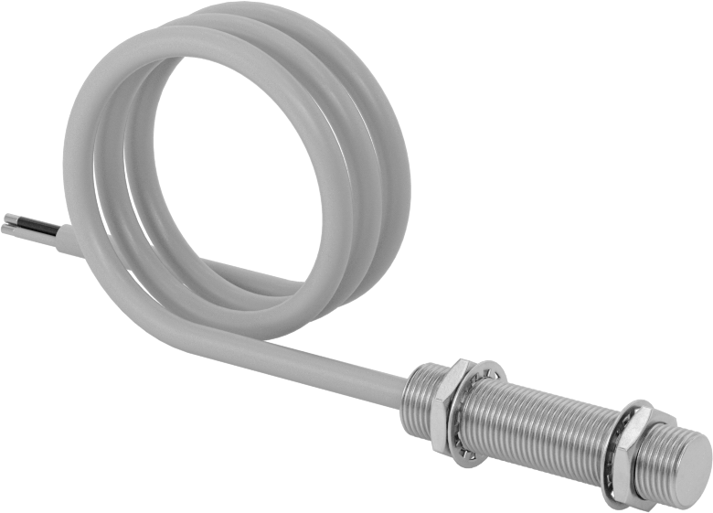 DC Metal Nesne Yakınlık Anahtarı, Paslanmaz Çelik, Kablo Uçlu Gömme, 12 mm Çap, NPN, 1 Kapalı