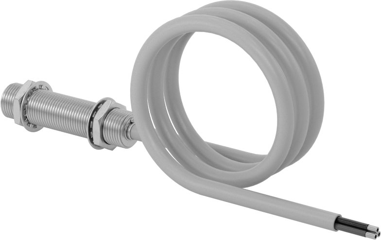 DC Metal Nesne Yakınlık Anahtarı, Paslanmaz Çelik, Kablo Uçlu Gömme, 12 mm Çap, PNP, 1 Kapalı