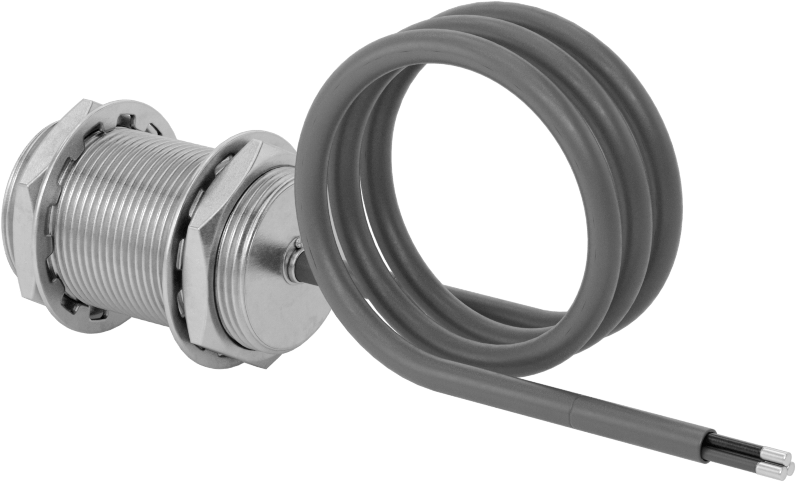 DC Metal Nesne Yakınlık Anahtarı, Paslanmaz Çelik, Kablo Uçlu Gömme, 30 mm Çap, NPN, 1 Kapalı