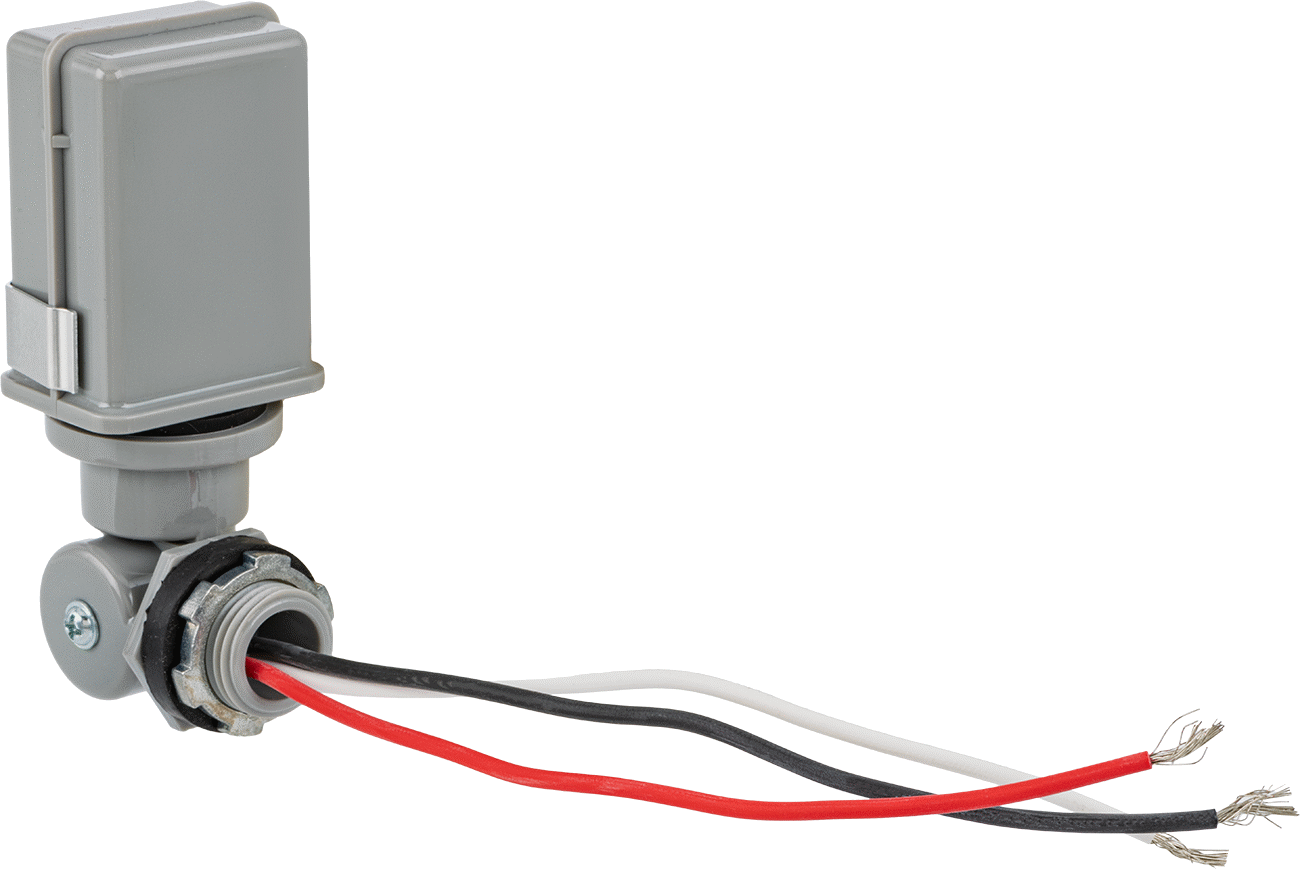 Kablo Kanalı Göbeği Montajlı Işık Algılayıcı Işık Kontrolü, Döner/Pivot Başlıklı, 120V AC Giriş, 2" Yükseklik
