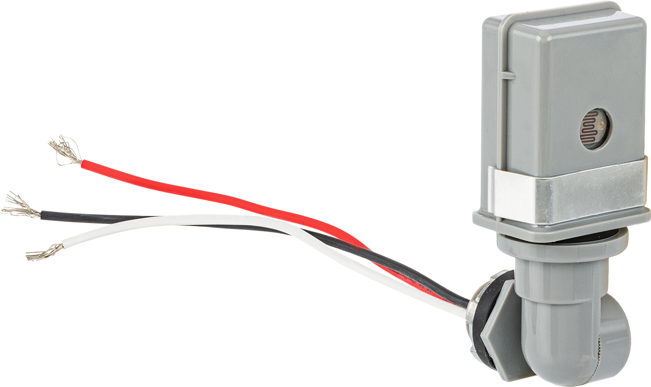 Kablo Kanalı Göbeği Montajlı Işık Algılayıcı Işık Kontrolü, Döner/Pivot Başlıklı, 120V AC Giriş, 2" Yükseklik