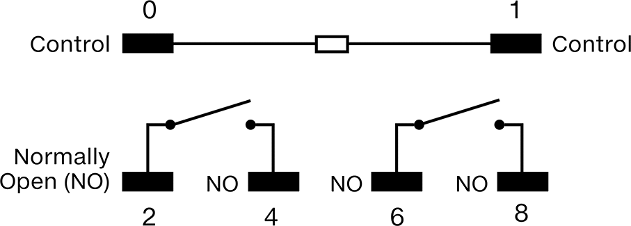 Kürek Uçlu Röle, DPST-NO, 6 Terminal, 120V AC Giriş