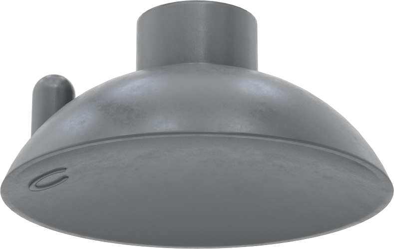 Dişli Delikli Montajlı Koruyucu Ayaklar, 3-1/8" Çaplı EPDM Taban ile