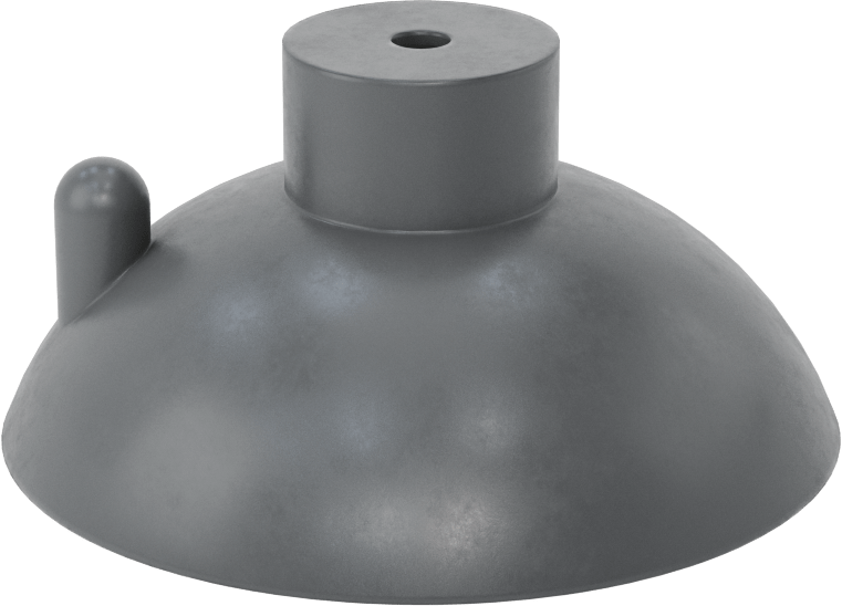 Dişli Delikli Montajlı Koruyucu Ayaklar, 3-1/8" Çaplı EPDM Taban ile