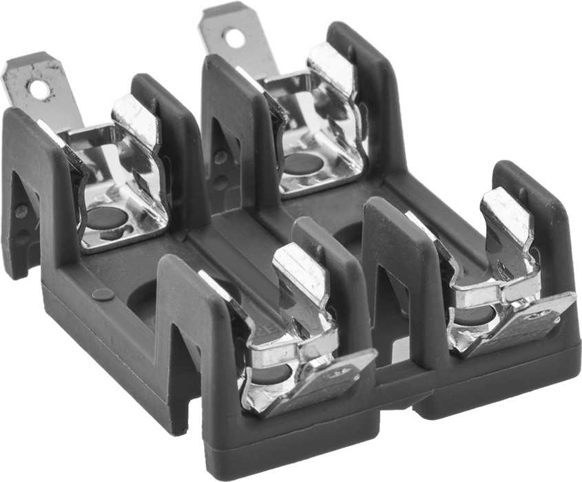 For 2 Fuses, 45° Elbow Quick-Disconnect Terminal Wire Connection