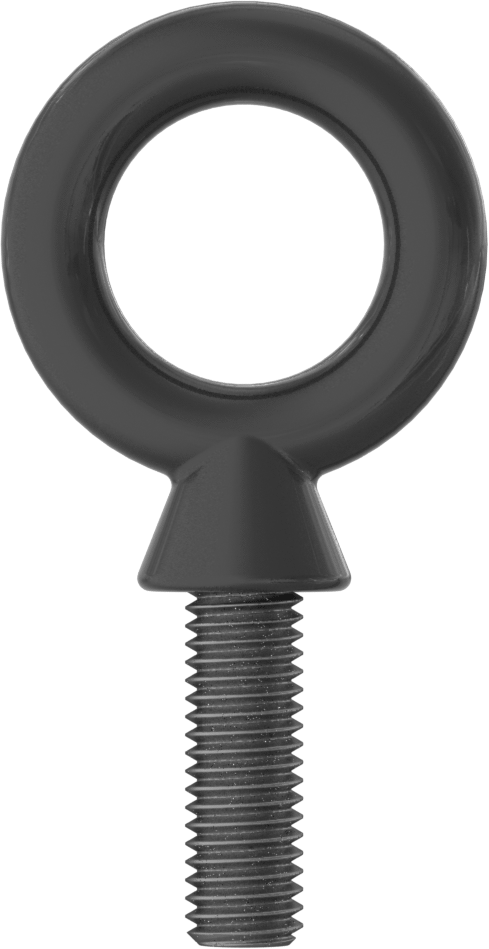 Naylon Kaplı Halka Cıvata, Kaldırma için Omuzlu, 1/2"-13 Diş Boyutu, 1-1/2" Diş Uzunluğu
