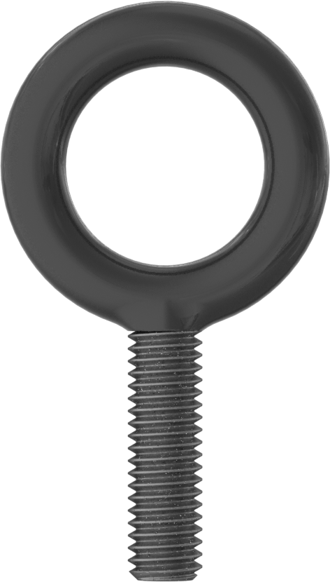 Naylon Kaplı Halka Cıvata, Kaldırma Omuzlu Olmayan, 3/8“-16 Boyut x 1-1/4” Uzunlukta Diş