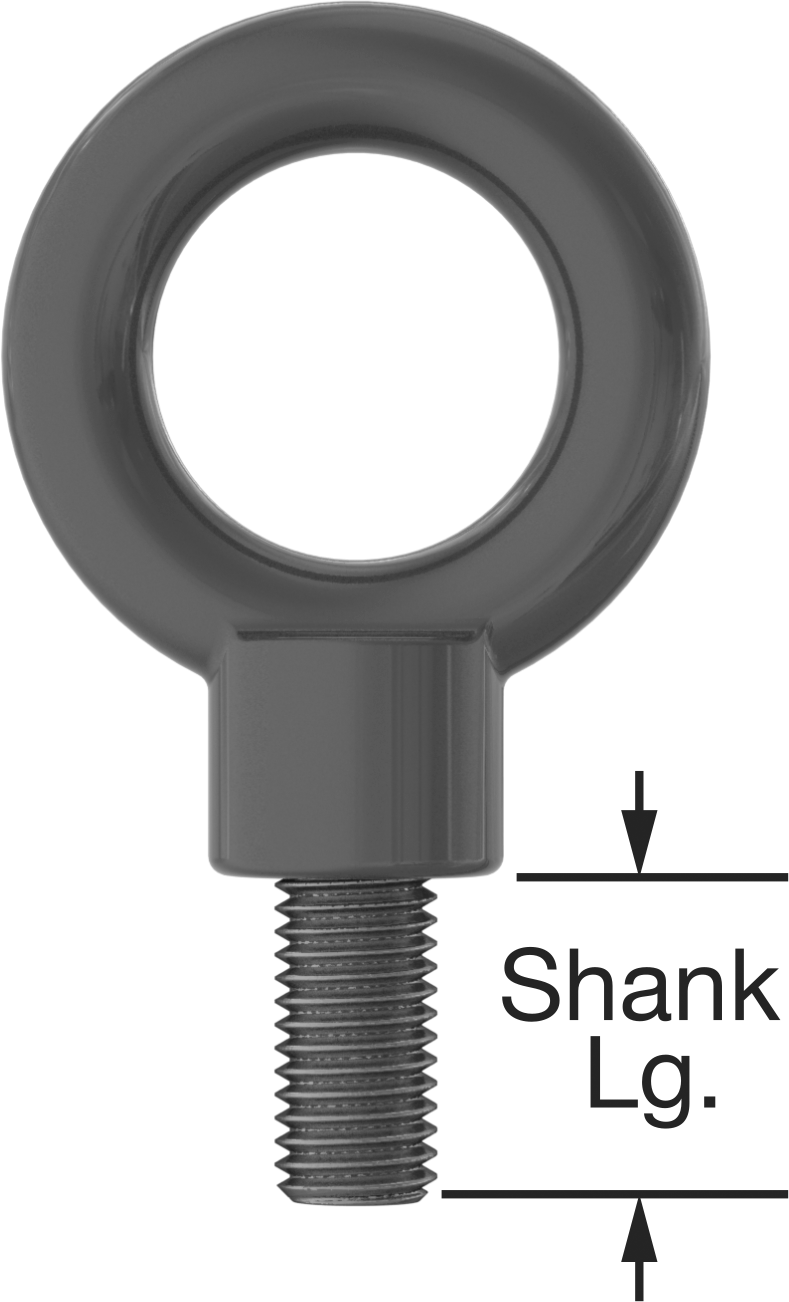 Naylon Kaplı Halka Cıvata, Kaldırma için Omuzlu, M14 x 2 mm Diş, 28 mm Diş Uzunluğu