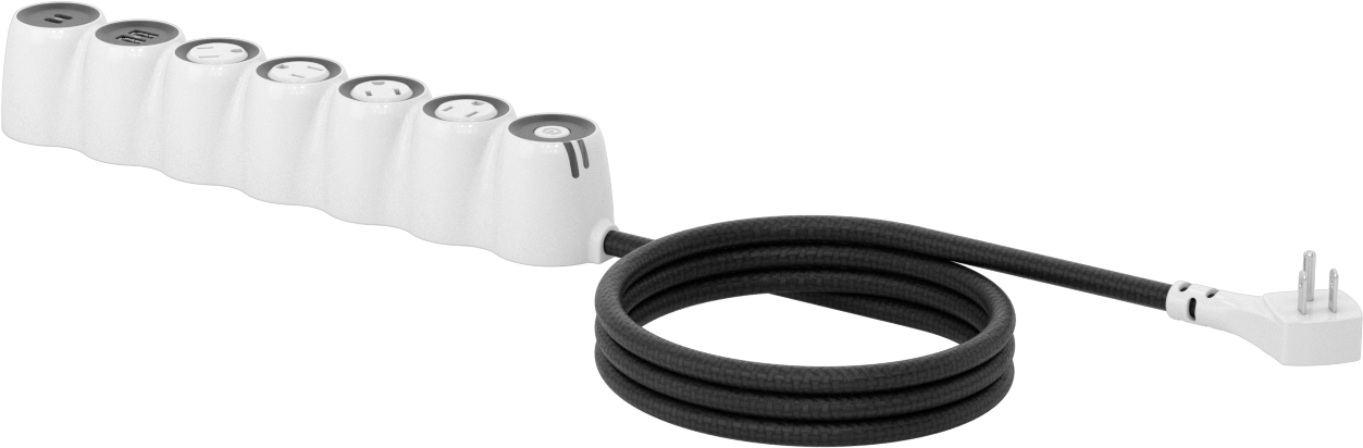 Priz Şeridi, 2 adet USB-A ve 2 adet USB-C bağlantı noktası ile, 4 Çıkış