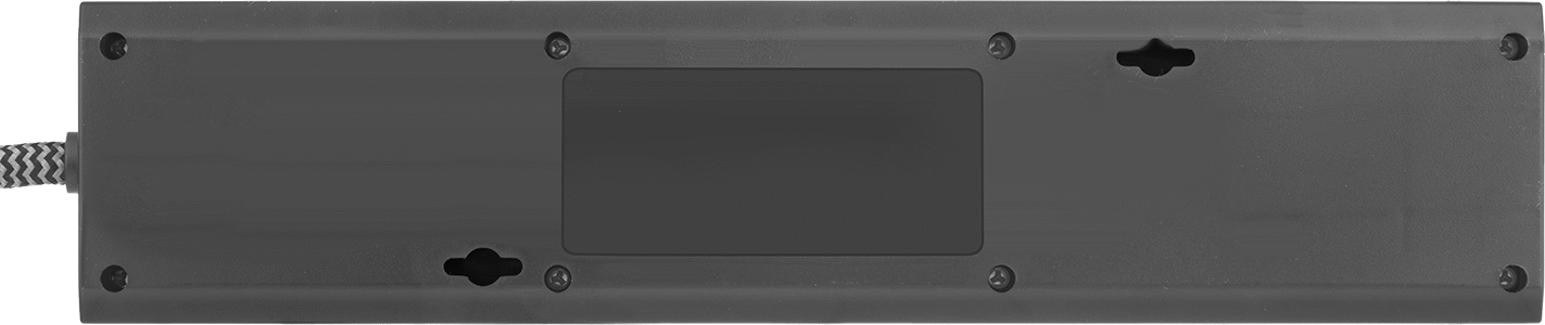 Priz Şeridi, 1 adet USB-A ve 1 adet USB-C bağlantı noktası ile, 5 Çıkış, 6' Uzunlukta Kablo