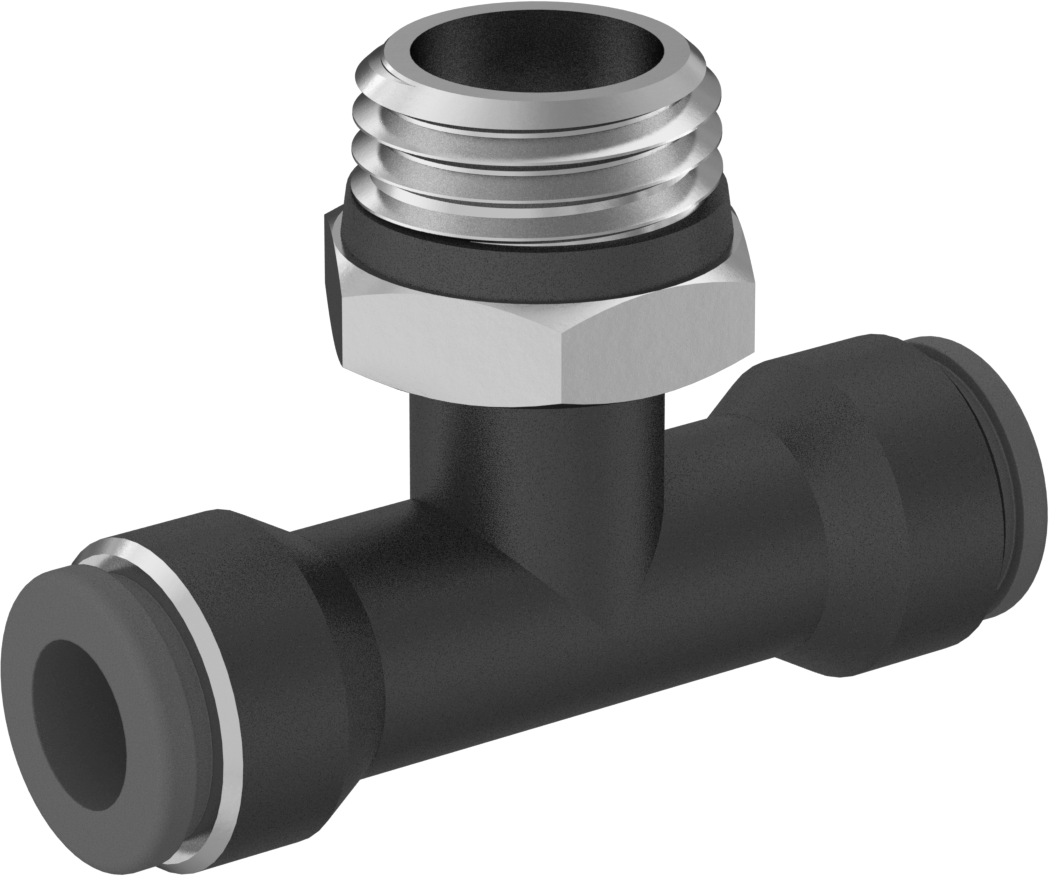 Evrensel Dişli Bas-Bağlan Tüp Bağlantı Parçası, Hat Üstü T Adaptörü, 1/4" Boru Dış Çapı x 1/4 Boru Boyutu için