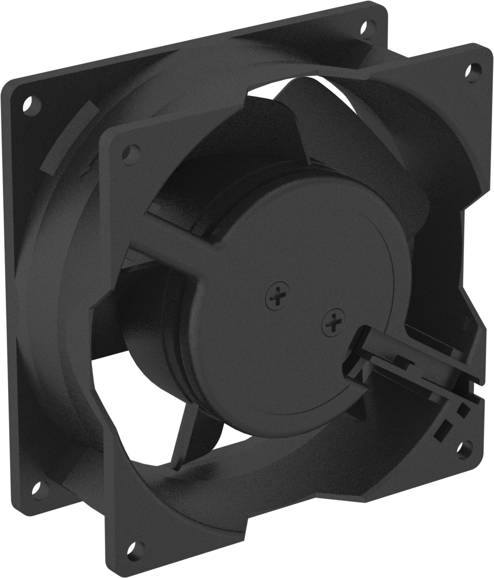 Yüksek Sıcaklık Ekipman Soğutma Fanı, Tel Uçlu, 115V AC, 92 mm Kare