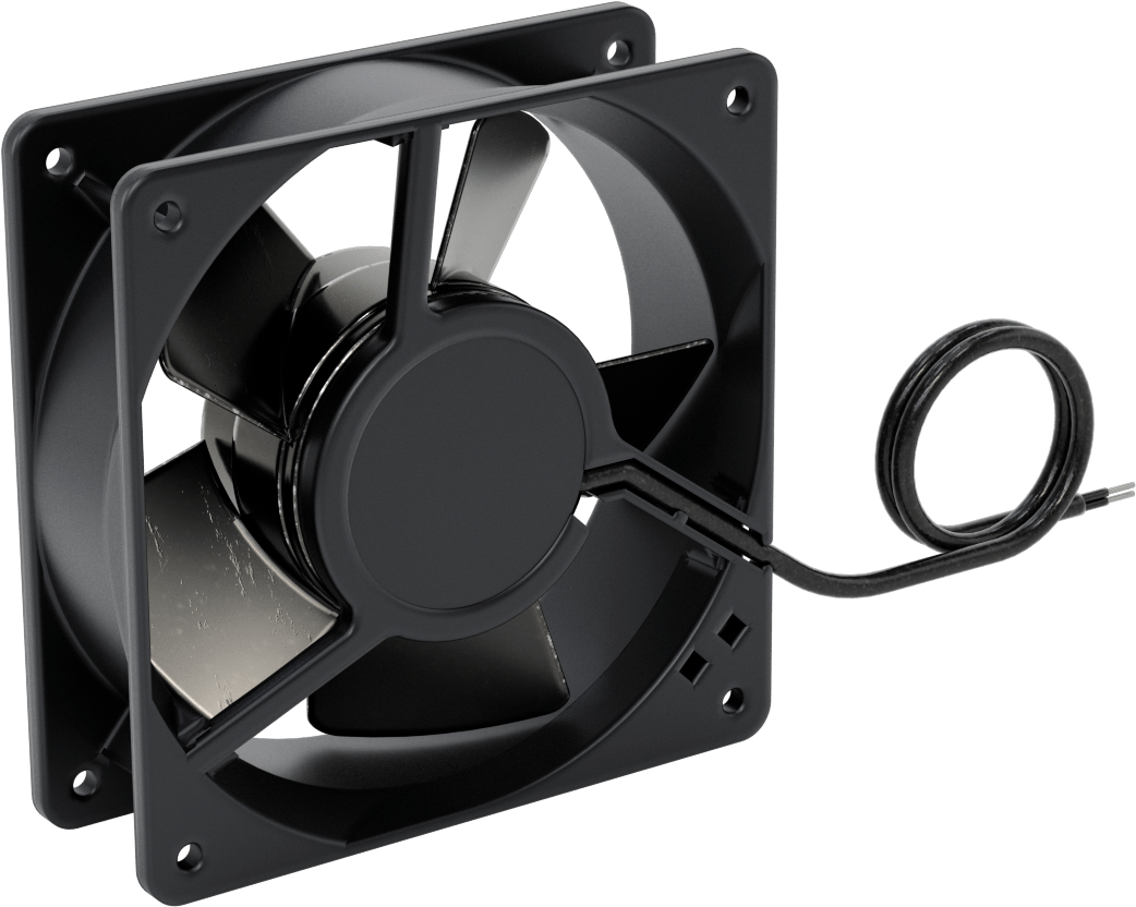 Yüksek Sıcaklık Ekipman Soğutma Fanı, Tel Uçlu, 230V AC, 80 mm Kare