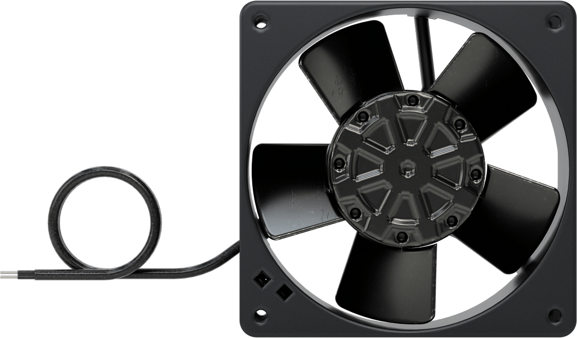 Yüksek Sıcaklık Ekipman Soğutma Fanı, Tel Uçlu, 230V AC, 80 mm Kare