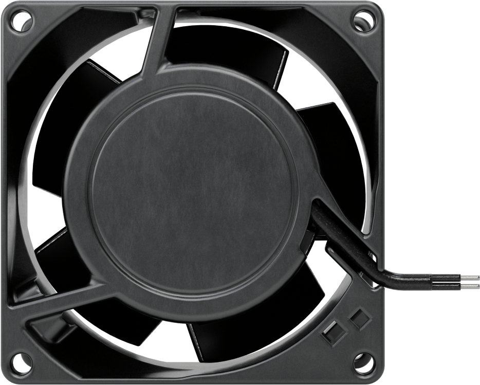 Yüksek Sıcaklık Ekipman Soğutma Fanı, Hızlı Bağlantı Kesme Terminalleri, 115V AC, 80 mm Kare