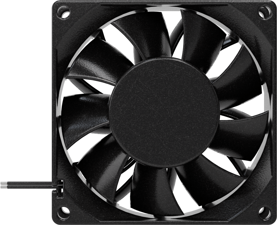 Dalgıç DC Ekipman Soğutma Fanı, Kare, 24V DC, 3,15“ Yükseklik x 3,15” Genişlik x 0,99" Toplam Derinlik