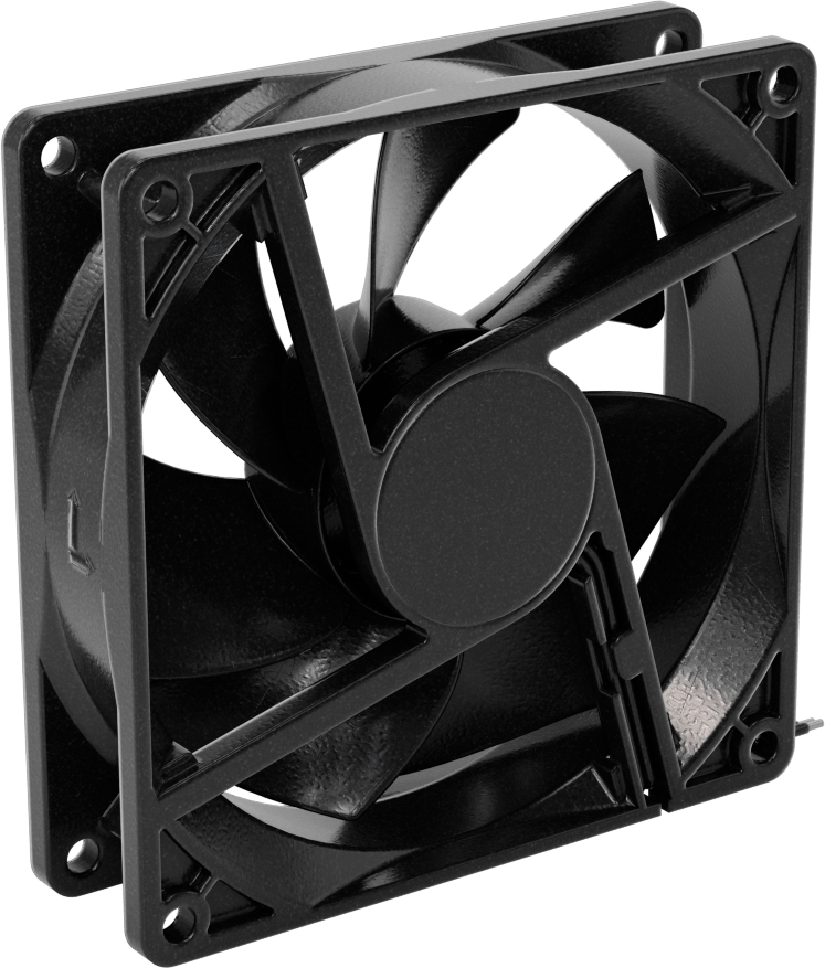 Dalgıç DC Ekipman Soğutma Fanı, Kare, 12V DC, 3,62“ Yükseklik x 3,62” Genişlik x 0,98" Derinlik Toplam
