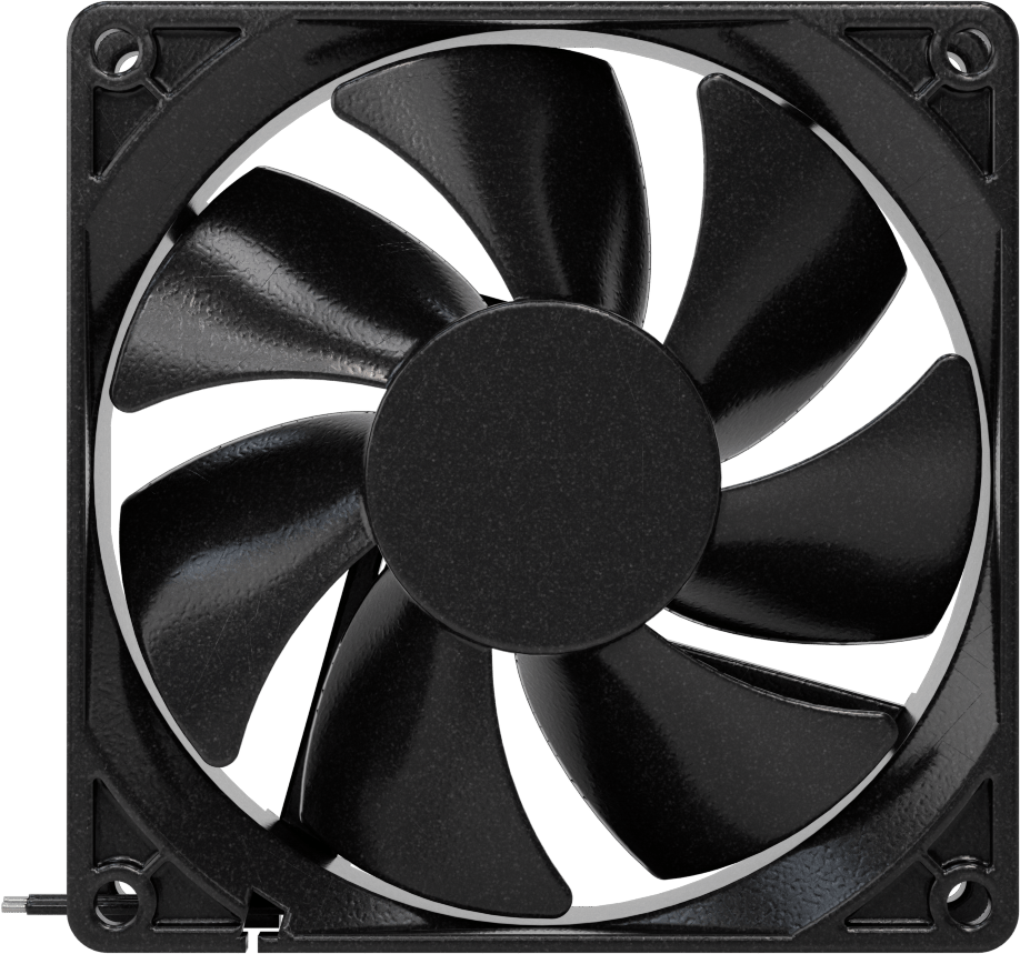 Dalgıç DC Ekipman Soğutma Fanı, Kare, 12V DC, 3,62“ Yükseklik x 3,62” Genişlik x 0,98" Derinlik Toplam