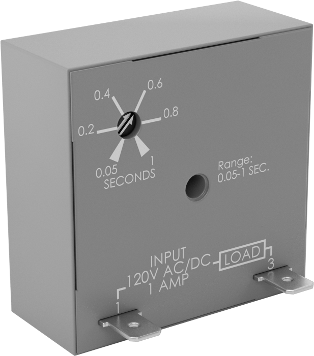 Katı Hal Yüzey Montajlı Zamanlayıcı Röle, Gecikmeli Çalıştırma, 120 V AC/DC Giriş, 0.05-1 Second