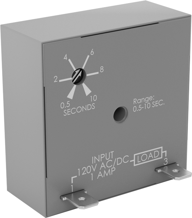 Katı Hal Yüzey Montajlı Zamanlayıcı Röle, Gecikmeli Çalıştırma, 120 V AC/DC Giriş, 0.5-10 Seconds