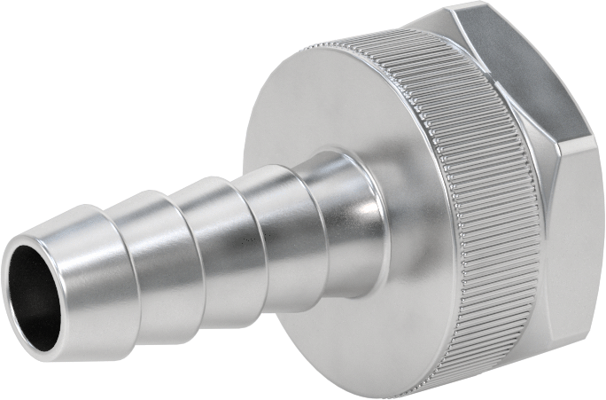 303 Paslanmaz Çelik Düz Adaptör, Döner, 1/2" Dikenli Hortum İç Çapı x 3/4 GHT Dişi