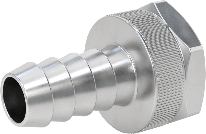 303 Paslanmaz Çelik Düz Adaptör, Döner, 5/8" Dikenli Hortum İç Çapı x 3/4 GHT Dişi için
