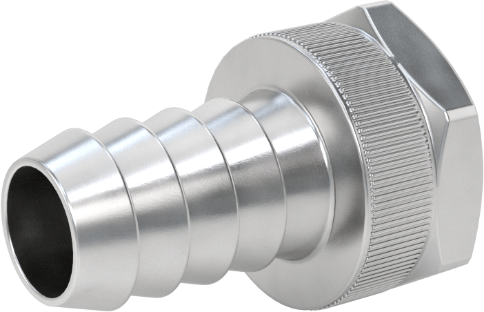 303 Paslanmaz Çelik Düz Adaptör, Döner, 3/4" Dikenli Hortum İç Çapı x 3/4 GHT Dişi