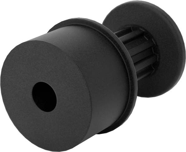 MXL Serisi Hafif Zaman Kayışı Kasnağı, 6 mm Maksimum Kayış Genişliği, 11mm OD, 17,5 mm Toplam Genişlik, 2 Flanş