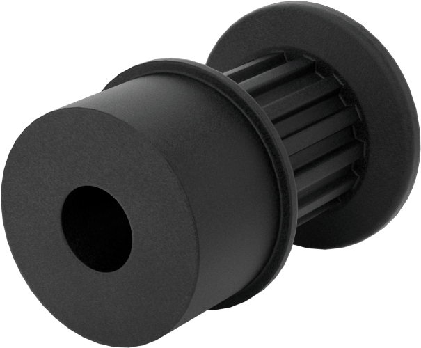 MXL Serisi Hafif Zaman Kayışı Kasnağı, 6 mm Maksimum Kayış Genişliği, 13mm OD, 17,5 mm Toplam Genişlik, 2 Flanş