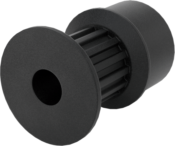 MXL Serisi Hafif Zaman Kayışı Kasnağı, 6 mm Maksimum Kayış Genişliği, 13mm OD, 17,5 mm Toplam Genişlik, 2 Flanş
