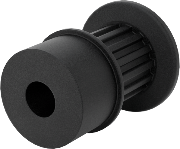 MXL Serisi Hafif Zaman Kayışı Kasnağı, 6 mm Maksimum Kayış Genişliği, 14mm OD, 17,5 mm Toplam Genişlik, 2 Flanş